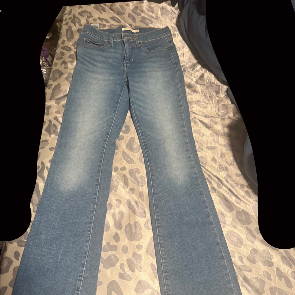 Levi's Blue Flare Wide Leg Jeans